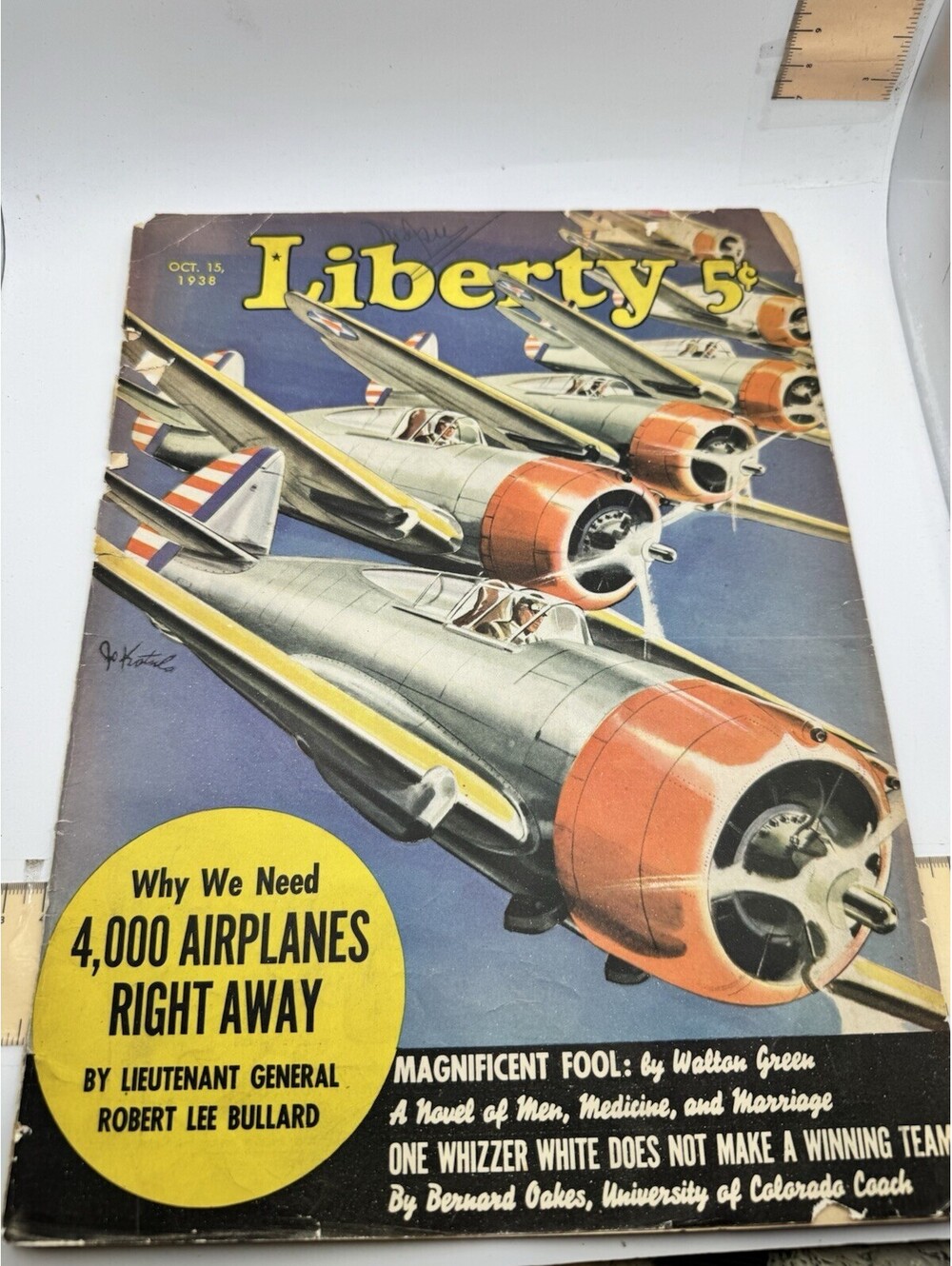 Liberty Magazine October 15 1938 Why We Need 4,000 Airplanes Right Away